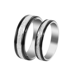 Stable Quality Scrub Titanium Ring For Lovers