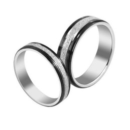 Stable Quality Scrub Titanium Ring For Lovers