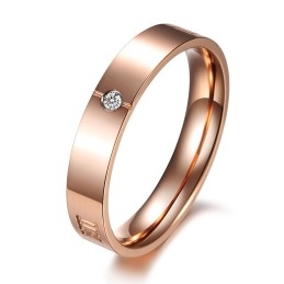 Dependable Performance Roman Numerals Titanium Ring For Lovers
