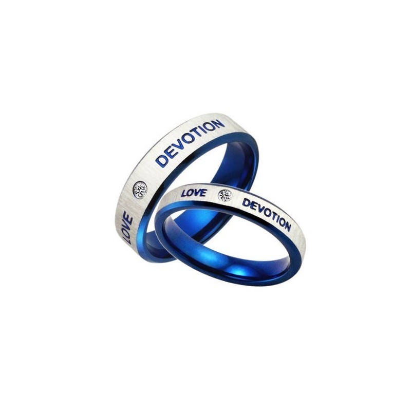 Stable Quality Blue Titanium Ring For Lovers Stable Quality Blue Titanium Ring For Lovers