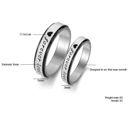 The King Of Quantity Endless Love Titanium Ring For Lovers
