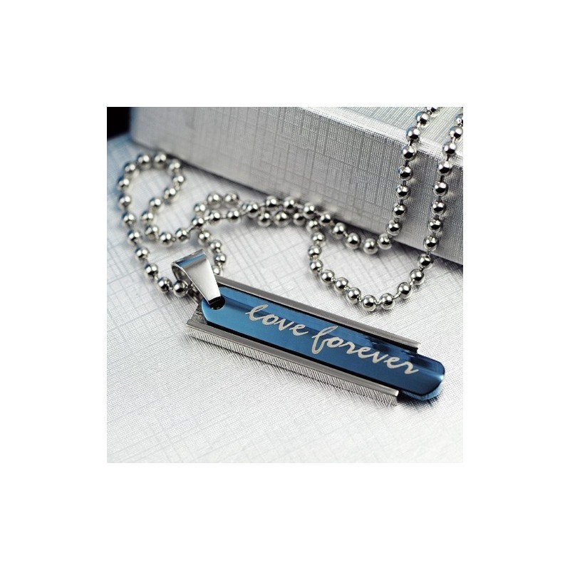 New Style Blue Color Titanium Necklace Pendant