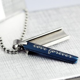 New Style Blue Color Titanium Necklace Pendant