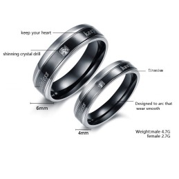 Stable Quality Elegant Titanium Ring For Lovers