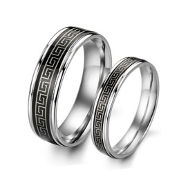 Easy To Use Black Titanium Ring For Lovers