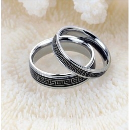Easy To Use Black Titanium Ring For Lovers