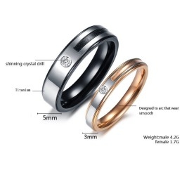 Easy To Use Concise Titanium Ring For Lovers