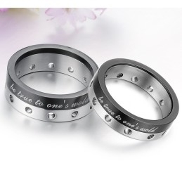 Complete In Specifications Black Titanium Ring For Lovers