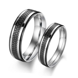Quality And Quantity Assured Black Titanium Ring For Lovers