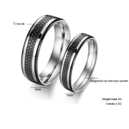 Quality And Quantity Assured Black Titanium Ring For Lovers