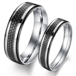 The King Of Quantity Black Titanium Ring For Lovers