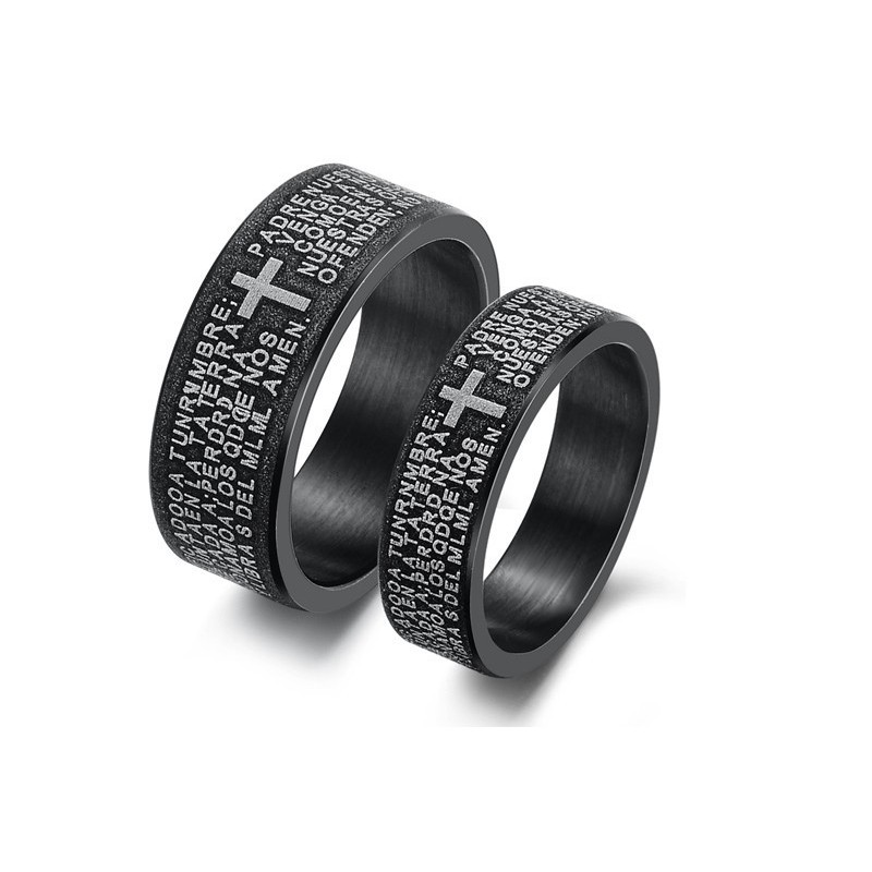 High Quality Cross Titanium Ring For Lovers High Quality Cross Titanium Ring For Lovers