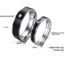 Superior Quality Concise Titanium Ring For Lovers