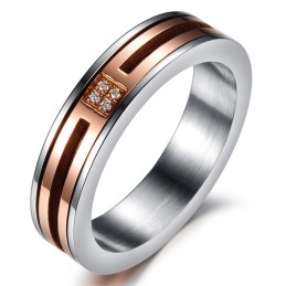 Complete In Specifications Wheel Shape Titanium Ring For Lovers