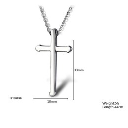 Selling Well All Over The World Cross Titanium Necklace