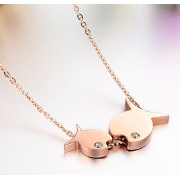 Selling Well All Over The World Fish Shape Titanium Necklace