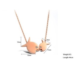Selling Well All Over The World Fish Shape Titanium Necklace