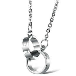 Complete In Specifications Female Phase Ring Titanium Necklace