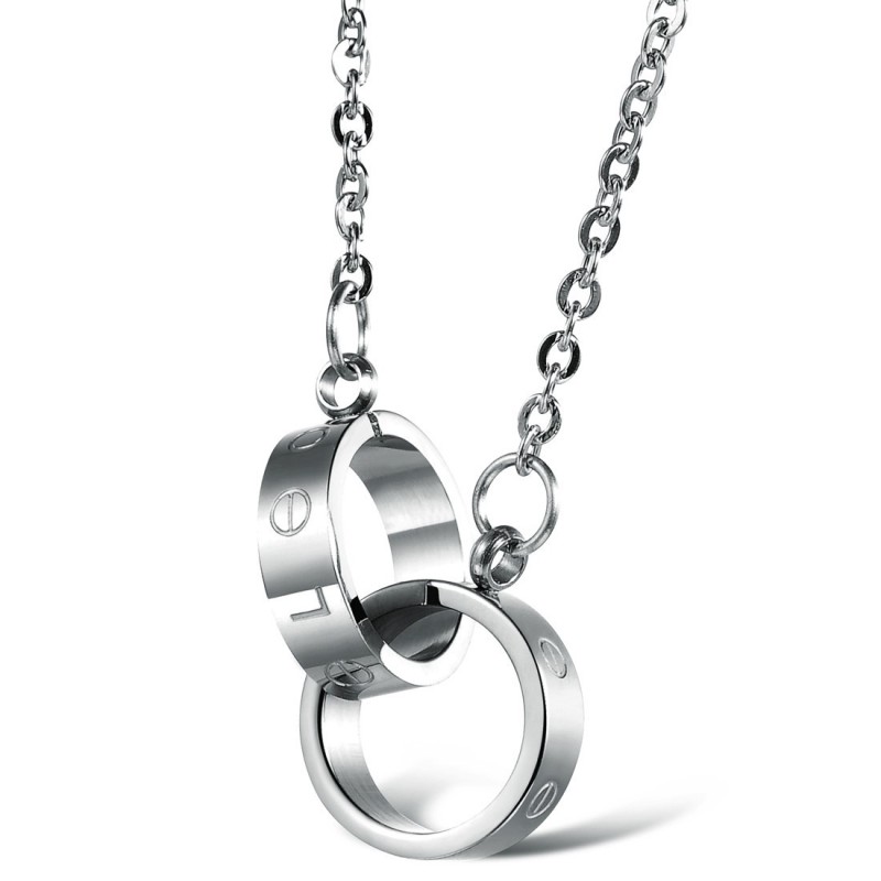 Complete In Specifications Female Phase Ring Titanium Necklace