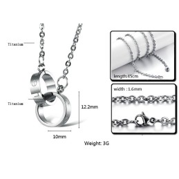 Complete In Specifications Female Phase Ring Titanium Necklace