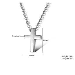 Quality And Quantity Assured Female Cross Titanium Necklace
