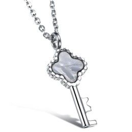 High Quality Female Key Titanium Necklace