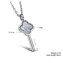 High Quality Female Key Titanium Necklace