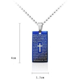 Classical Cross Bible Men's Pendant And Necklace Fashion Gift For Friend