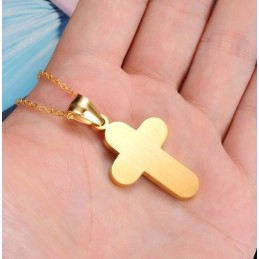 Easy To Use Female Cross Titanium Necklace