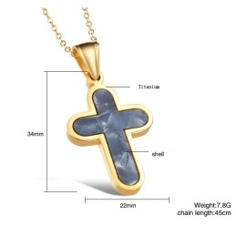 Easy To Use Female Cross Titanium Necklace