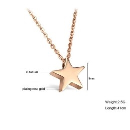 Excellent Quality Star Titanium Necklace