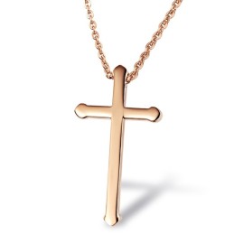 Stable Quality Female Cross Titanium Necklace