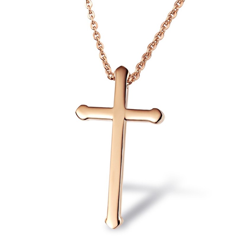 Stable Quality Female Cross Titanium Necklace