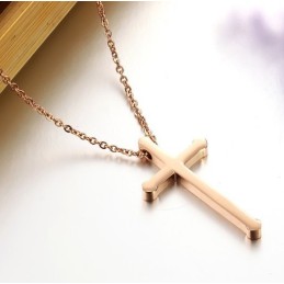 Stable Quality Female Cross Titanium Necklace