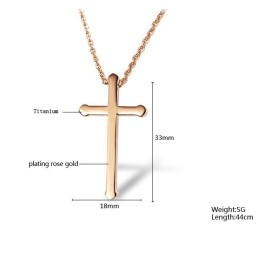 Stable Quality Female Cross Titanium Necklace