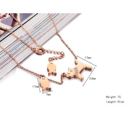 Selling Well All Over The World Cats Eat Fish Titanium Necklace