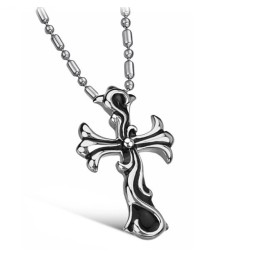 High Quality Male Cross Titanium Necklace