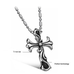 High Quality Male Cross Titanium Necklace