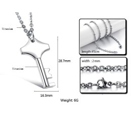 Excellent Quality Key Titanium Necklace