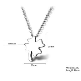 The Queen Of Quality Female Clover Shape Titanium Necklace