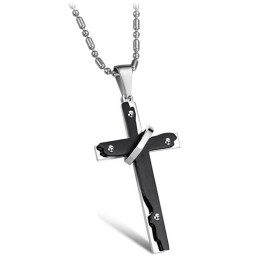 Wide Varieties Cross Titanium Necklace