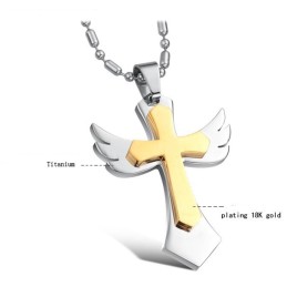 Well-Known For Its Fine Quality Cross Titanium Necklace