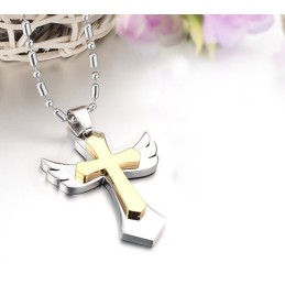Well-Known For Its Fine Quality Cross Titanium Necklace