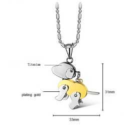 Stable Quality Dog Shape Titanium Necklace