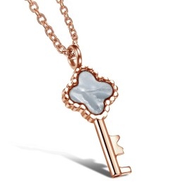 Complete In Specifications Female Key Titanium Necklace