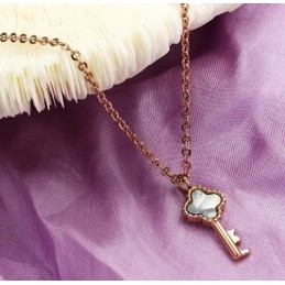 Complete In Specifications Female Key Titanium Necklace