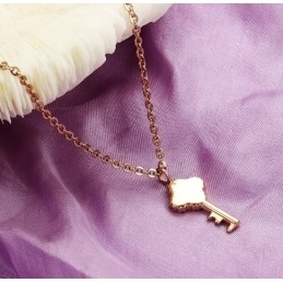 Complete In Specifications Female Key Titanium Necklace