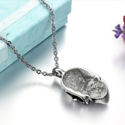 The King Of Quantity Skull Titanium Necklace