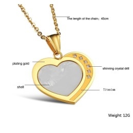 To Have A Long Story Female Sweetheart Shell Titanium Necklace