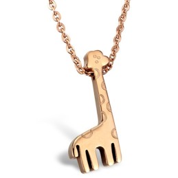 Durable In Use Giraffe Shape Titanium Necklace